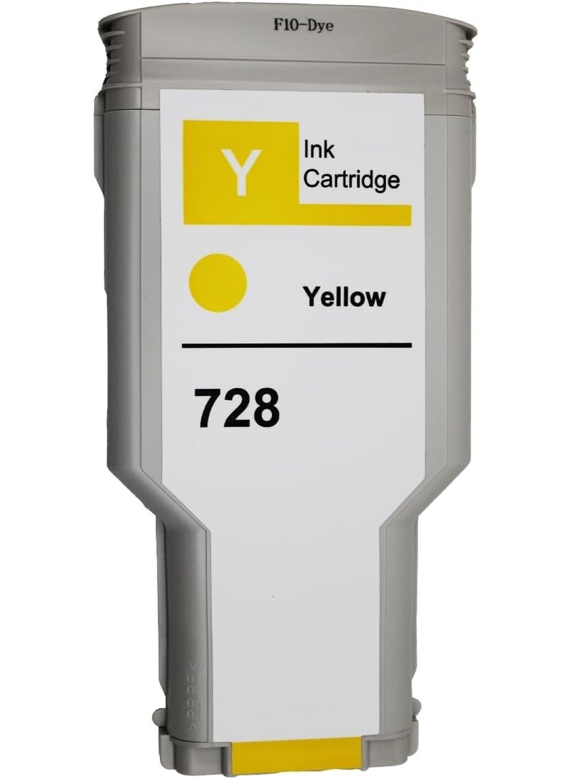 728 F9K15A Yellow Ink Cartridge 300ml Compatible with HP DesignJet T730 T830 Plotter Printers - Image 3