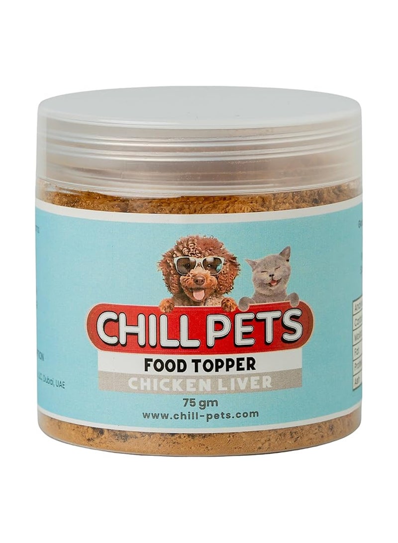 Chill Dogs Chicken Liver Food Topper For Dogs And Cats 75g 