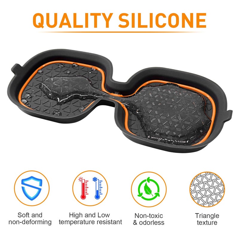 KENTUTO for Honda CRV Accessories 2023 2024 2025 2026 3D Cup Holder Center Console Liner Inserts Silicone Anti-dust Mat Pad Interior Decoration (2 Pcs, Orange Trim) - Image 5