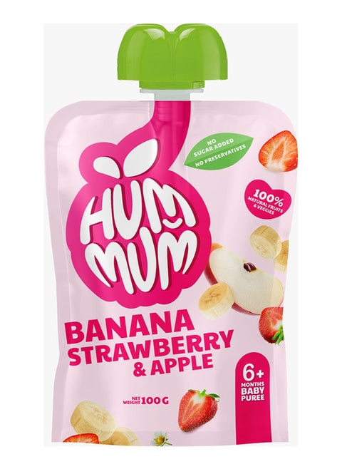 Strawberry, Apple & Banana Baby Puree - 100 grams