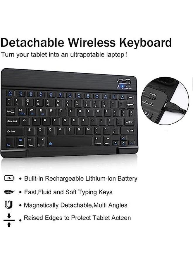 Ipad Keyboard Case 9.7 Inch Compatible With Ipad 6Th Generation Ipad 5Th Generation Ipad Pro 9.7 Inch Ipad Air 2 Ipad Air Protective Folio Cover With Wireless Bluetooth Keyboard Black
