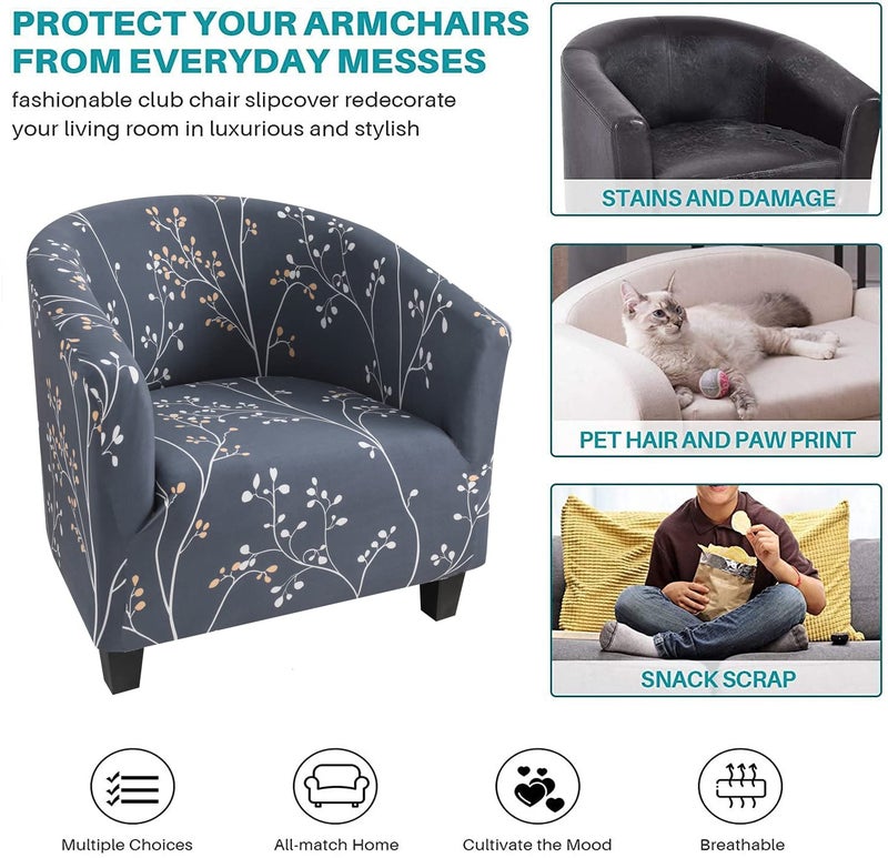 NILUOH Club Chair Slipcover Tub Chair Cover Stretch Armchair Covers Sofa Cover Furniture Protector for Living Room (04) - Image 4