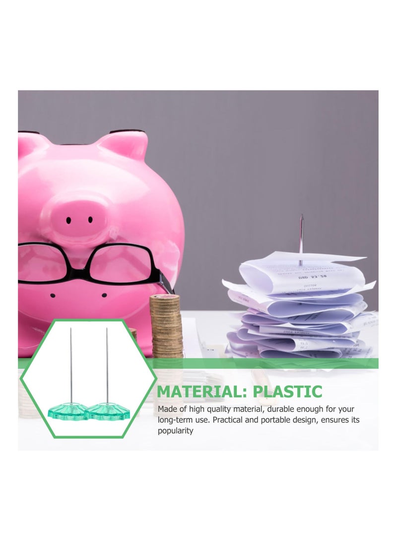 SOLARAE 2-Pack Receipt Holder Spike, 6.1-Inch Memo Holder for Receipts and Sticky Notes, Durable Paper Receipt Spike for Organizing Documents and Notes, 15.5cm Height - Image 2