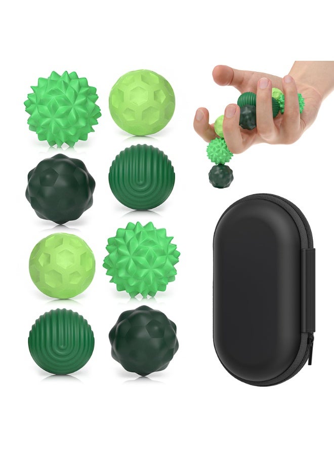 Silicone Magnetic Sensory Balls Fidget Toy Worry Balls Autism Calming Fidgeting Toy Kid Adults Anxiety Relief Stress Sensory Toy (Green) - Image 1