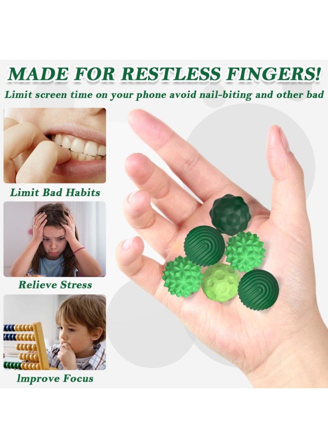 Silicone Magnetic Sensory Balls Fidget Toy Worry Balls Autism Calming Fidgeting Toy Kid Adults Anxiety Relief Stress Sensory Toy (Green) - Image 5