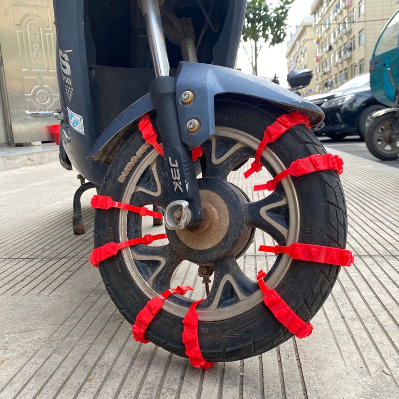 Electric Car Snow Chain Universal Two-Wheeled Three-Wheeled Battery Car Motorcycle Tire Tie Does Not Hurt The Tire Manufacturers - Image 1