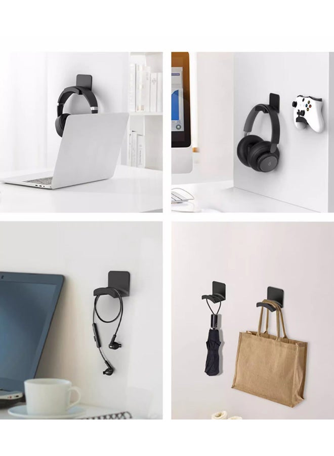 SIKENAI 2 PACK Headphone Stand Headset Holder, Adhesive Gaming Earphones Hanger, Universal Desk Wall Mount Hook for All Headphone/Controller - Image 4