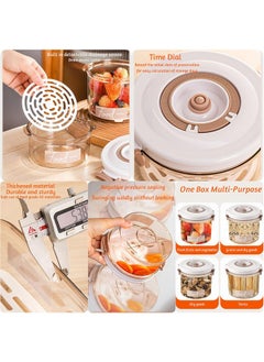 Hihonor Vacuum Food Storage Containers with Lids and Drainer, Sealed Food Containers with Hand Vacuum Pump and Time Dial for Freezer and Microwave Save, Marinade and Keep Food Fresh, BPA Free (1 Piece Set, 630ML)  - Image 2