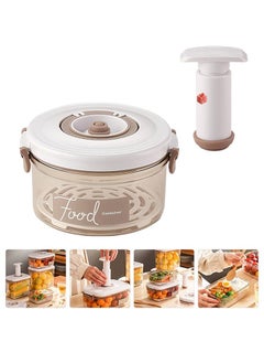 Hihonor Vacuum Food Storage Containers with Lids and Drainer, Sealed Food Containers with Hand Vacuum Pump and Time Dial for Freezer and Microwave Save, Marinade and Keep Food Fresh, BPA Free (1 Piece Set, 630ML)  - Image 1