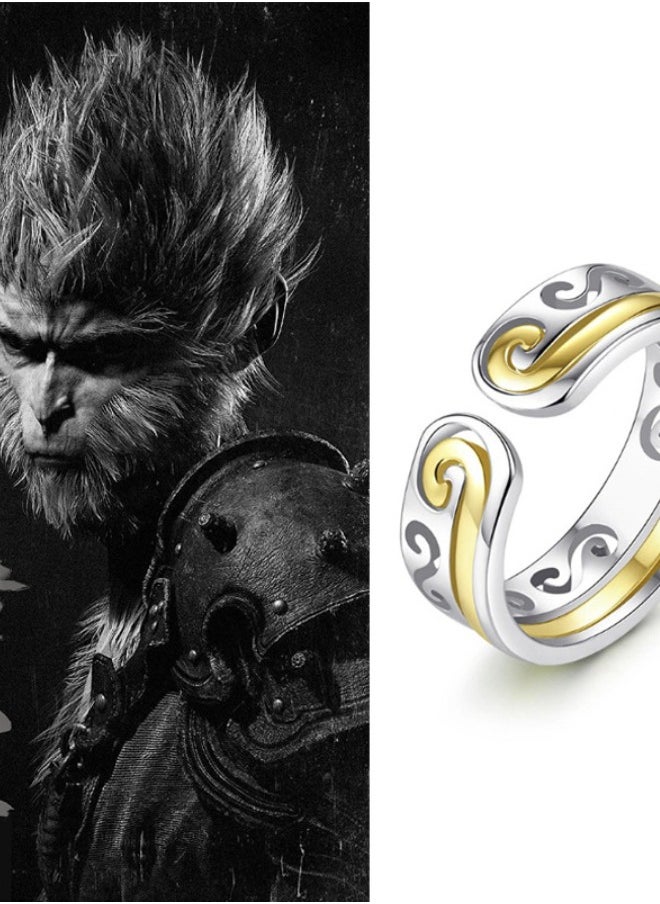 Generic - Black Mythical Goku Same Ring, Open 2-in-1 Combo, Couple's Ring - Image 1
