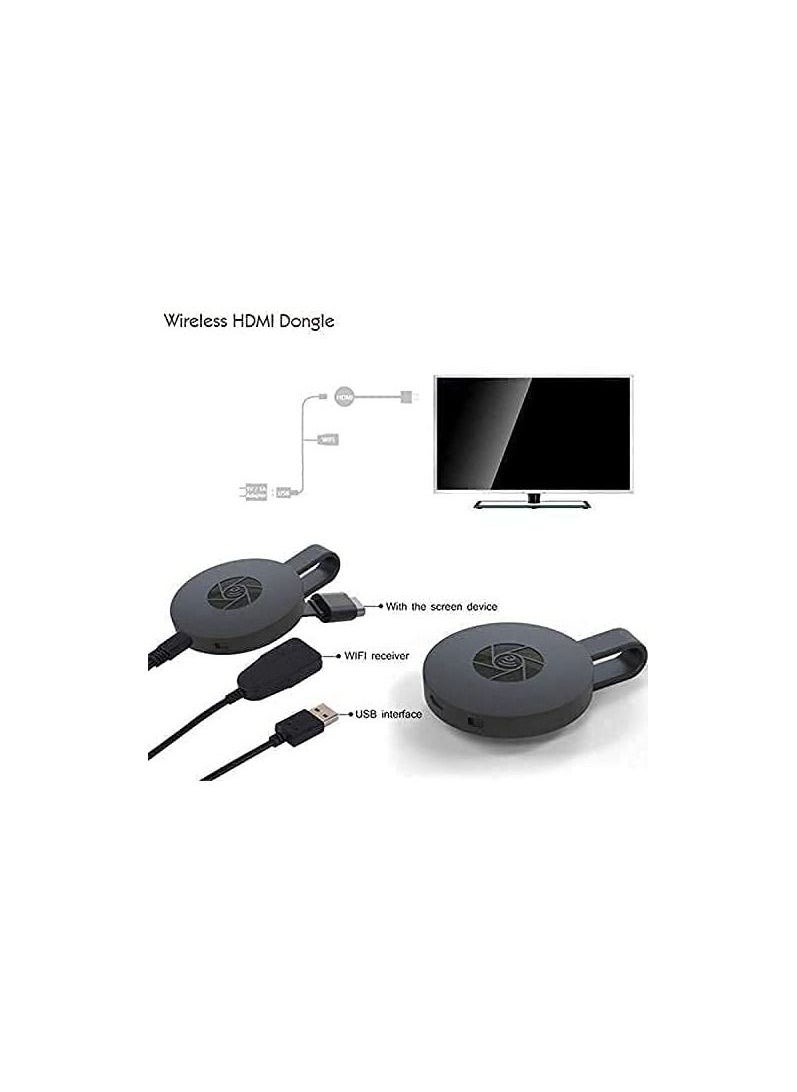 Generic - Wireless Display Dongle 1080P Mini Receiver Sharing Mira cast Screen Mirroring Device For led TV From Mobiles Tablets to TV Wireless Suitable with Smartphones Black - Image 1