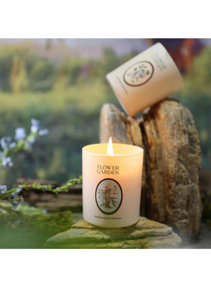 حديقة الزهور، شمعة معطرة، شمعة شمع الصويا، العلاج بالروائح والاسترخاء، عطر يدوم طويلاً، مثالي لليوجا، حمام 100 جرام (نسيم المساء غاردينيا) - Image 3