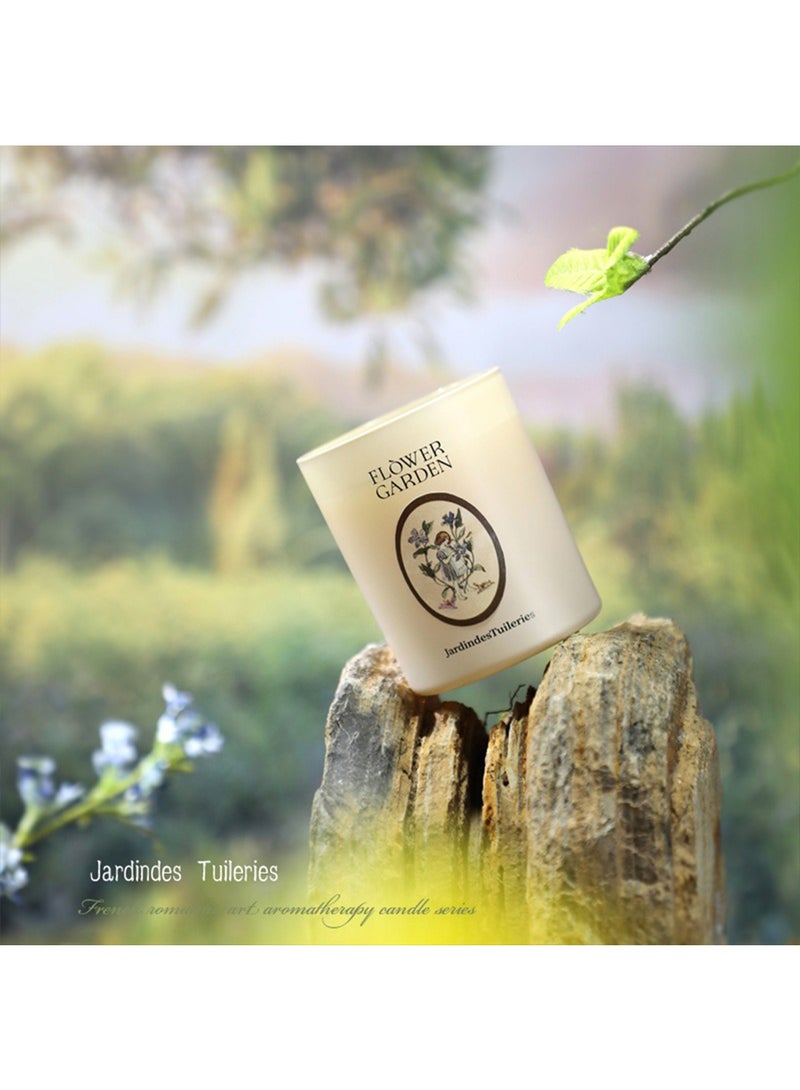 حديقة الزهور، شمعة معطرة، شمعة شمع الصويا، العلاج بالروائح والاسترخاء، عطر يدوم طويلاً، مثالي لليوجا، حمام 100 جرام (نسيم المساء غاردينيا) - Image 4