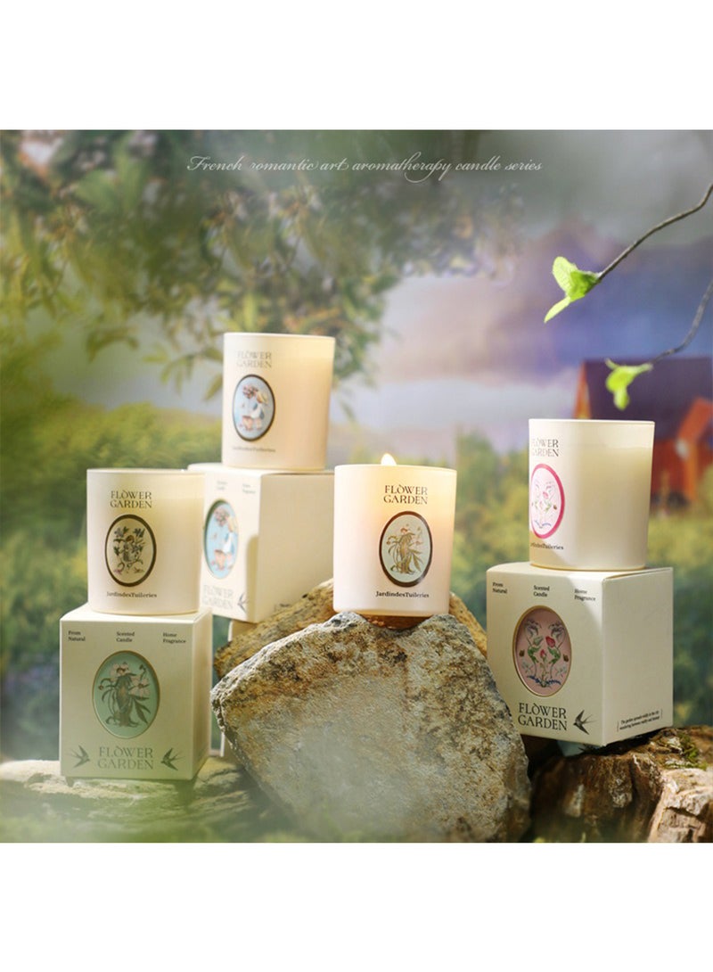 حديقة الزهور، شمعة معطرة، شمعة شمع الصويا، العلاج بالروائح والاسترخاء، عطر يدوم طويلاً، مثالي لليوجا، حمام 100 جرام (نسيم المساء غاردينيا) - Image 5