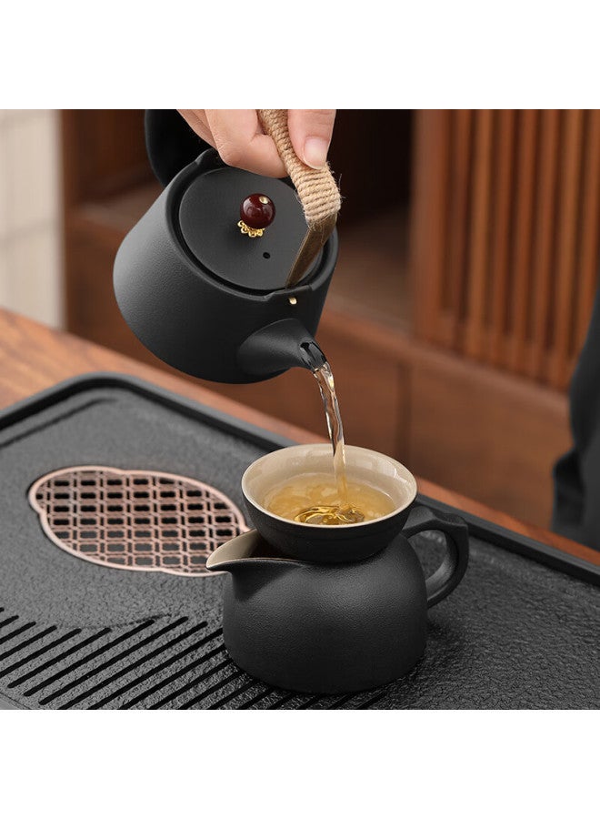 Tangfeng Tea Tray Tea Set Complete Set Household Small Tea Table Kung Fu Tea Set Zhoushan Tea Tray With Zhonglou Lift 14 Heads - Image 2