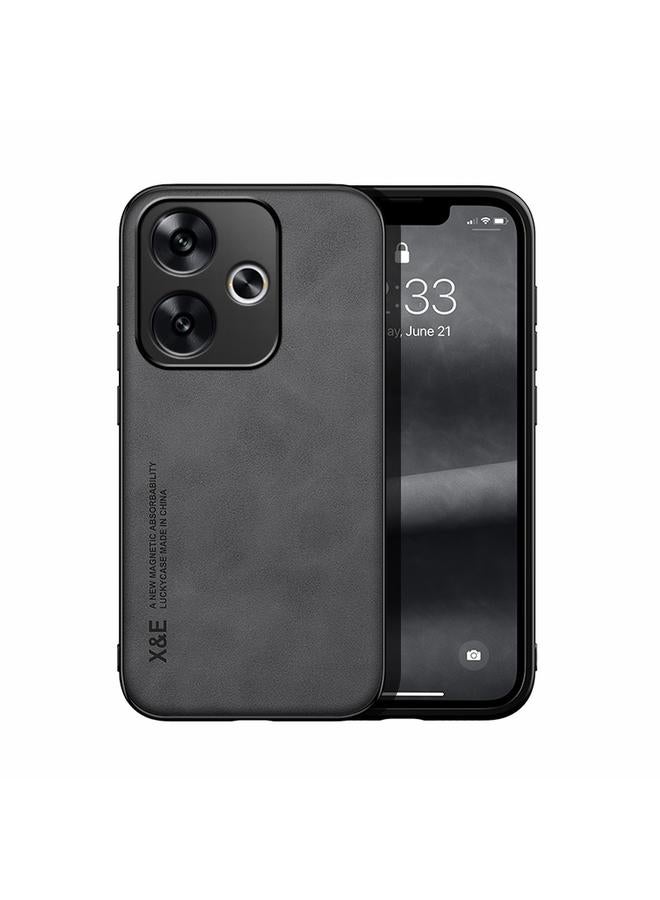 The Bros Case For Xiaomi Redmi Turbo 3 Skin Feel Magnetic Leather Back Phone Case