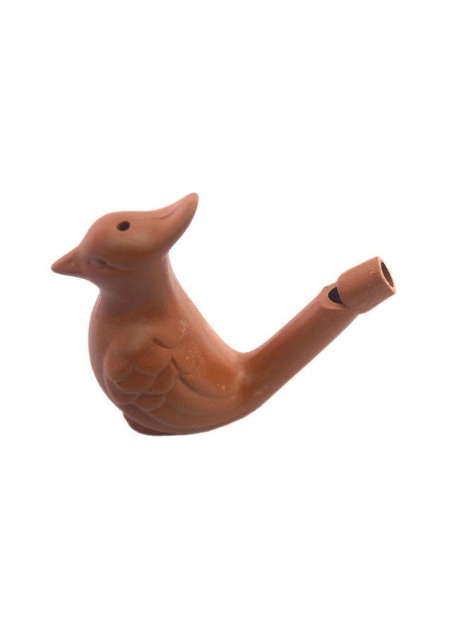 Global Art New Clay Bird Water Whistle Terracotta Bird Children Toy Vintage Style Bird Water Whistles Home Decoration Nice Sound Quality Handmade Indian(One, Clay) - Image 1