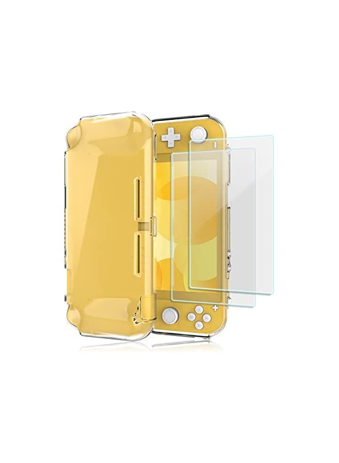erorex Nintendo Switch Lite Clear Case, Slim Crystal Clear Soft TPU Cover Anti-Scratch Protective Case for Nintendo Switch Lite 2019 with 2 Pack Tempered Glass Screen Protectors –Clear - Image 1