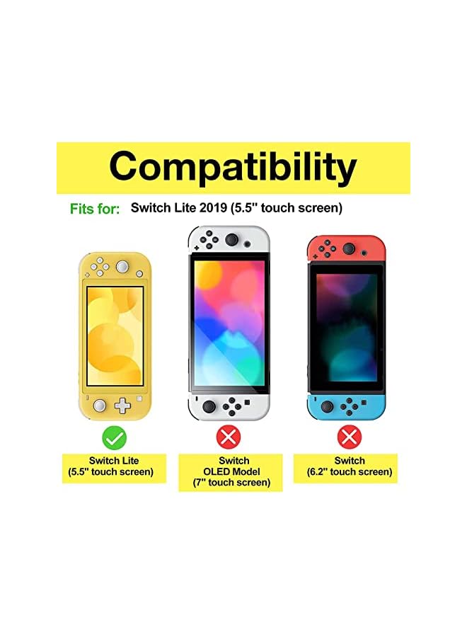 erorex Nintendo Switch Lite Clear Case, Slim Crystal Clear Soft TPU Cover Anti-Scratch Protective Case for Nintendo Switch Lite 2019 with 2 Pack Tempered Glass Screen Protectors –Clear - Image 3