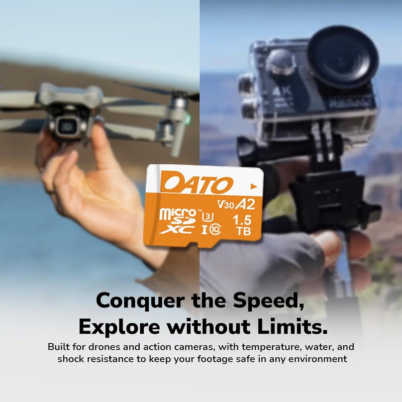 DATO 128GB Advance Plus microSDXC Memory Card, UHS-I, C10, U3, V30, A2, 4K UHD, Up to 160/150 MB/s, for Mobile Phones, Tablets, Gaming Consoles, Cameras, Drones, and Professional Equipment - Image 4