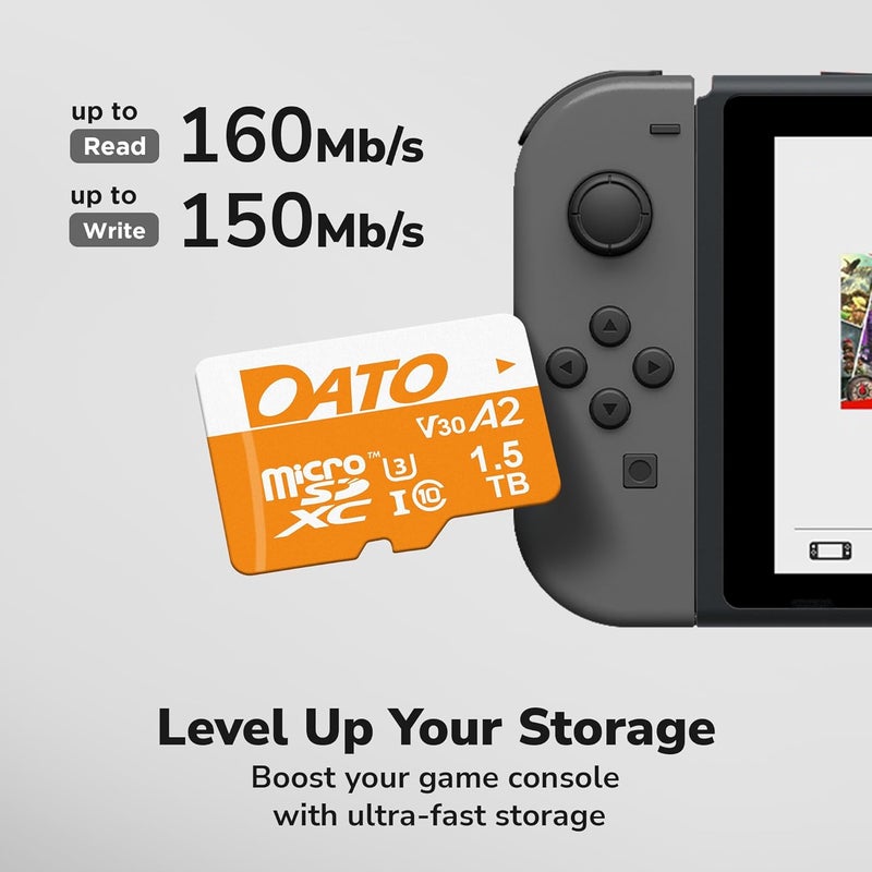 DATO 128GB Advance Plus microSDXC Memory Card, UHS-I, C10, U3, V30, A2, 4K UHD, Up to 160/150 MB/s, for Mobile Phones, Tablets, Gaming Consoles, Cameras, Drones, and Professional Equipment - Image 3