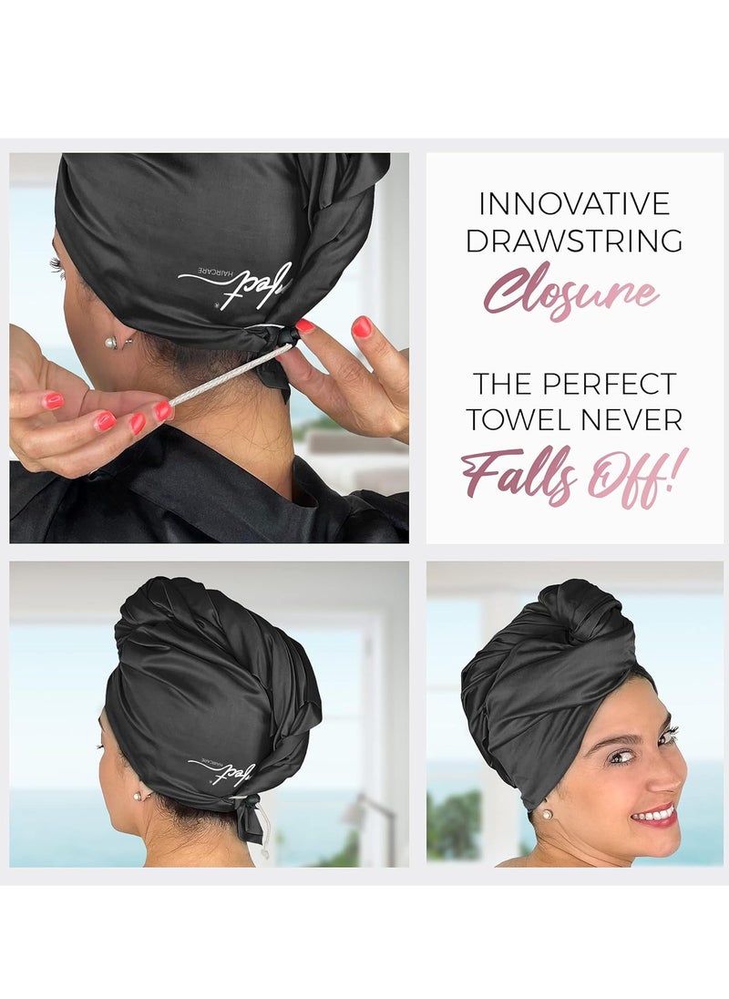 THE PERFECT HAIRCARE - THE PERFECT HAIRCARE Curly Hair Girls Microfiber Plopping Towel Set Gift - Anti-frizz Silky Smooth Hair Drying Wrap for Women - Super Absorbent Large Hair Towel + 2 Scrunching MicroPlop Towels - Image 1