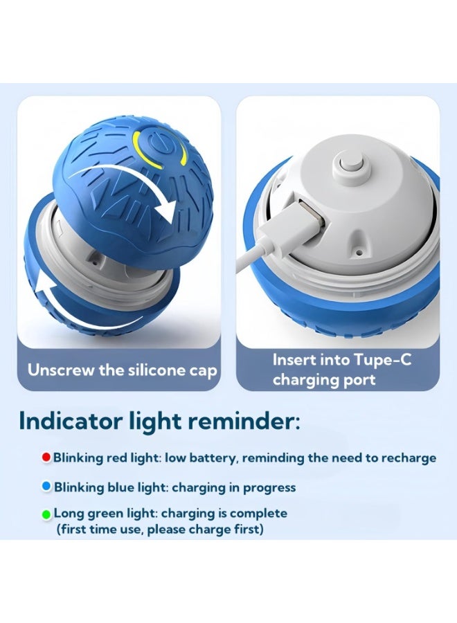 2025 نموذج لعبة الكلب الكلب الكرة التفاعلية ، دائم الرياضة تفعيل التلقائي لعبة الكرة المتداول ، ومناسبة ل / الصغيرة والمتوسطة الحجم الكلب ( البرتقالي ) - Image 3