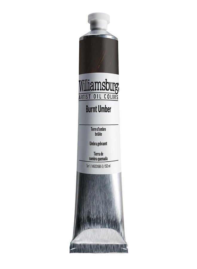 Williamsburg Artist Oil Colors by GOLDEN, Burnt Umber, 150 ml tube, Professional Oil Paint, Semi-Opaque - Image 1