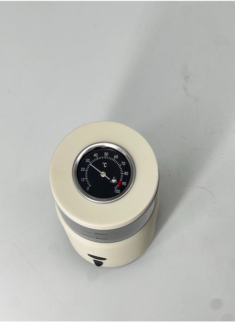 LePRESSO - Portable Espresso Coffee Machine with 15 Bar Pressure and Temperature Gauge Coffee Maker / 80ml Water Tank / Heating Extraction / Capsule & Powder - White - Image 1