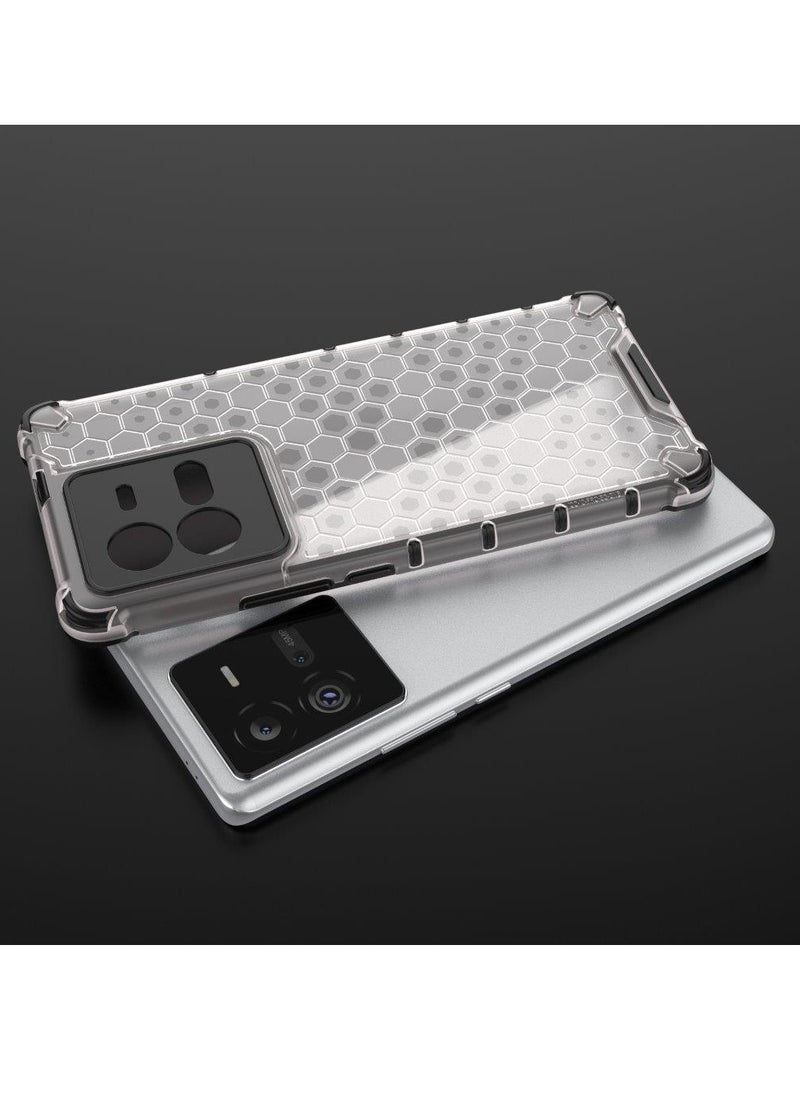 Vivo IQOO 10 Pro 5G Original Honeycomb Case with Ultra Shock Protection - Clear Back with Black Edges
