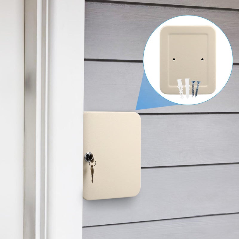 Wall Mounted Key Lock Box Organizer with 20 Hooks Security Lock for Office Home - Image 5