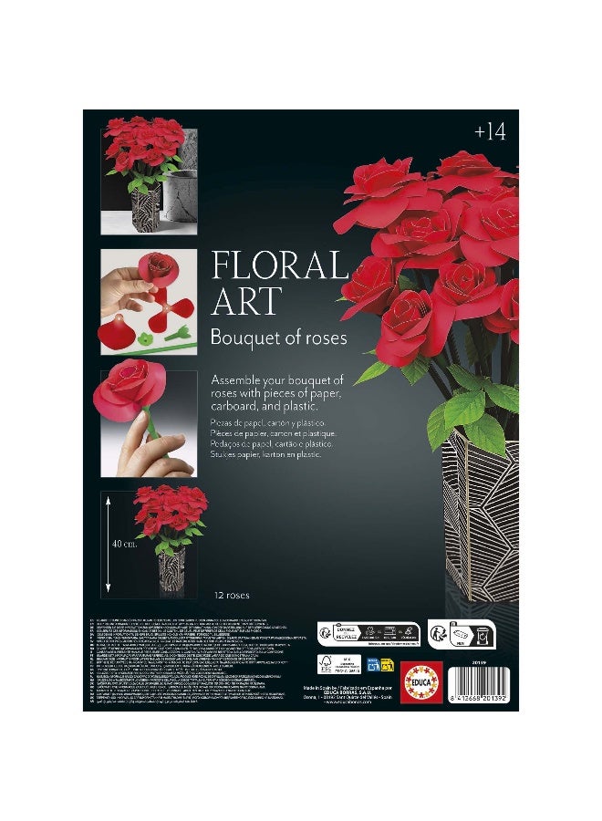 EDUCA Floral Art Create Your Own Craft Kit - Bouquet Of Roses for children age 14+ - Image 4