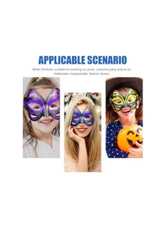 The Bros Blank Masks, 10pcs Blank Masks, Paper Mache Art Masks, Butterfly Eye Mask Paintable Paper Mask White Half Face Masks, Portable Masquerade Mask With Elastic Band for Halloween Cosplay Party  - Image 2
