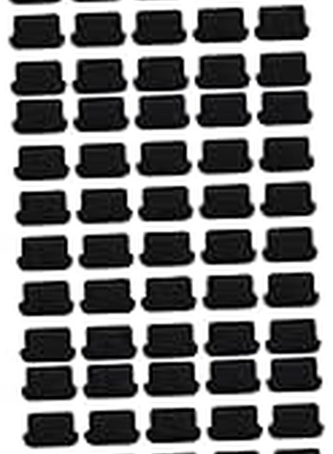 90 Pcs Black USB Type C Port Protectors Dust Stoppers for Laptop Phone Easy to Install - Image 1