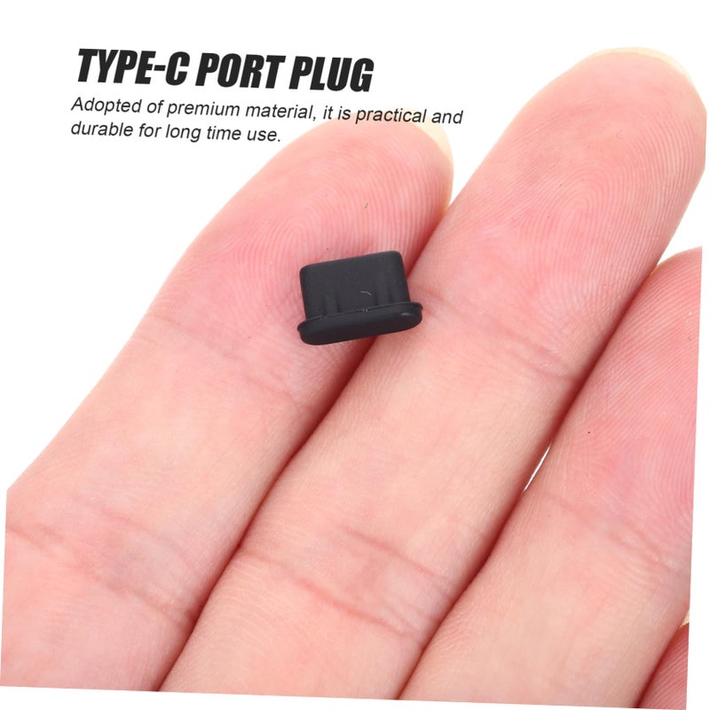 90 Pcs Black USB Type C Port Protectors Dust Stoppers for Laptop Phone Easy to Install - Image 5