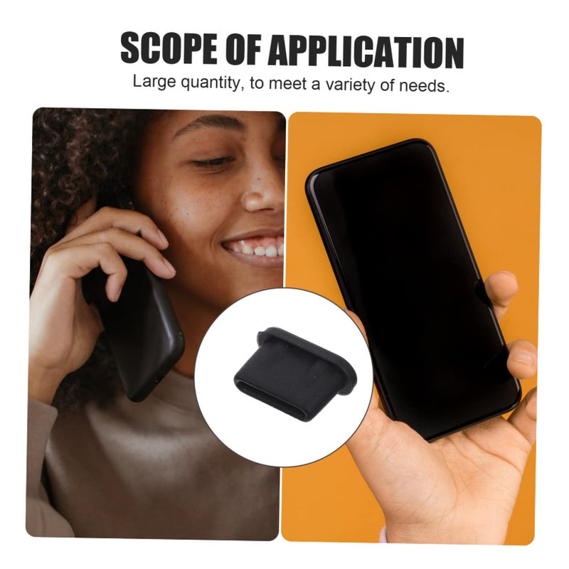90 Pcs Black USB Type C Port Protectors Dust Stoppers for Laptop Phone Easy to Install - Image 4