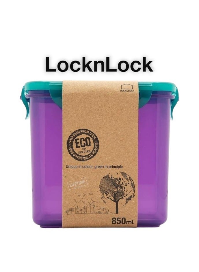 لوك آند لوك علبة طعام مستطيلة محكمة الغلق صديقة للبيئة من لوك  & لوك بسعة 850 مل - آمنة للاستخدام في الميكروويف والفريزر وغسالة الأطباق - Image 2