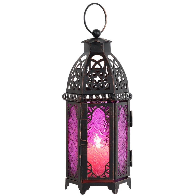 NEEDOMO Halloween Decorations,11'' Moroccan Lanterns Decorative Indoor & Outdoor, Vintage Christmas Candle Holder, Metal Lanterns Decorative, Table, Patio, Porch, Shelf, Christmas Spring Home Decor - Image 1