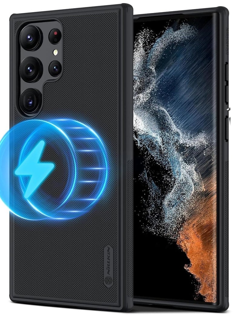 Nillkin Case Cover Super Frosted Pro  Magnetic Wireless Charging  Case Anti-Scratch & Slip For Samsung Galaxy S23 Ultra (Black) - Image 1