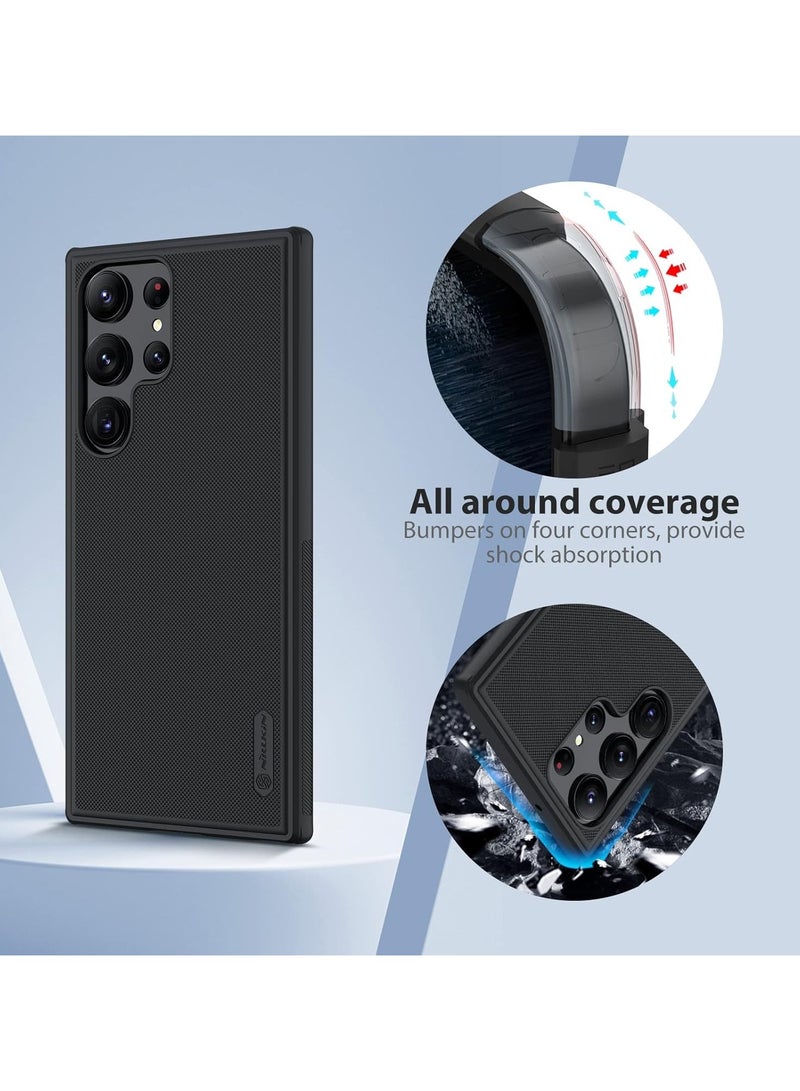 Nillkin Case Cover Super Frosted Pro  Magnetic Wireless Charging  Case Anti-Scratch & Slip For Samsung Galaxy S23 Ultra (Black) - Image 2