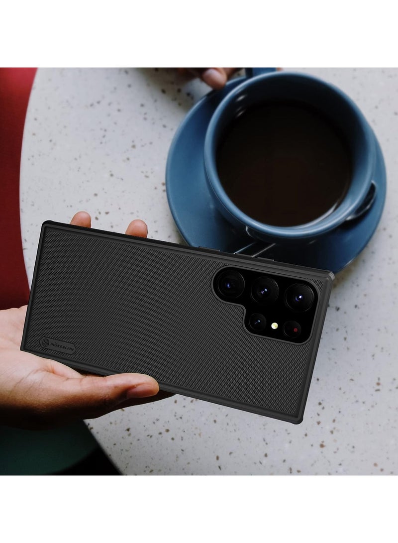 Nillkin Case Cover Super Frosted Pro  Magnetic Wireless Charging  Case Anti-Scratch & Slip For Samsung Galaxy S23 Ultra (Black) - Image 5