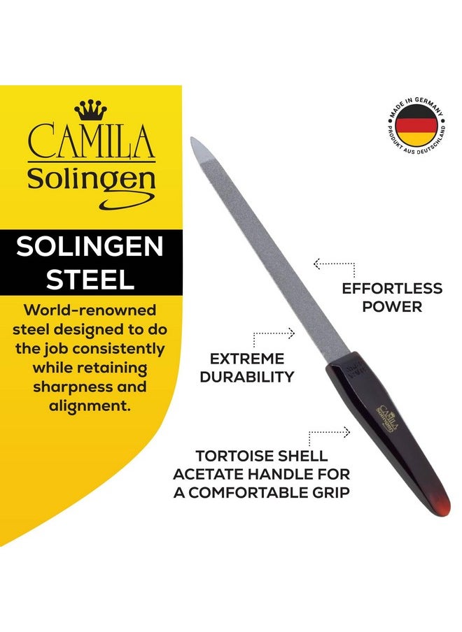 CAMILA SOLINGEN - Camila Solingen CS19 Sapphire Metal Nail File for Natural Nails Fingernail and Toenail Care, 8" Double Sided Coarse and Fine for Manicure and Pedicure - Image 1