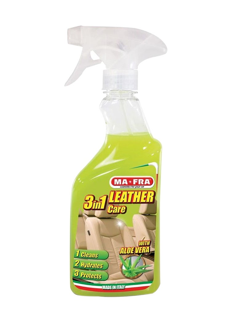 مافرا ما-فرا 3 في 1 منظف ومرطب للعناية بالجلد مع الألوفيرا - 500 مل (عبوة من 5 قطع) | مجموعة العناية الاحترافية بالسيارات الإيطالية | ينظف ويرطب ويحمي مقاعد وأجزاء داخلية السيارات الجلدية الأصلية والصناعية - عبوة اقتصادية من 5 قطع - Image 2