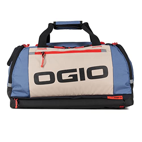Ogio حقيبة دوفل للياقة البدنية OGIO سعة 35 لتر، بني/أزرق/أحمر - Image 2