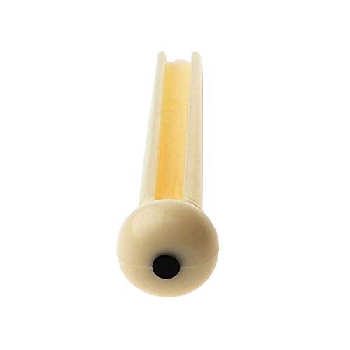 MUSTANG 12pcs Ivory Acoustic Guitar ABS Plastic Bridge Pins with Black Dot | Guitar Replacement Parts Set with Saddle Nut & Pin Puller | String Peg Accessories for Acoustic Guitar - Image 4
