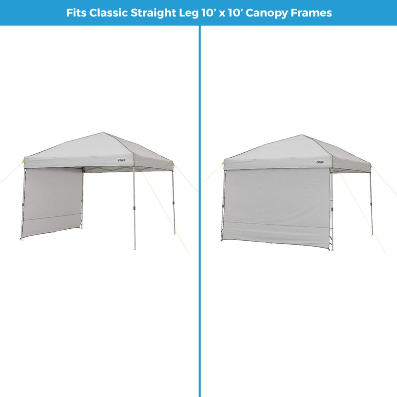 CORE Removable Sun Wall for Straight Leg Canopy Gazebo, Accessory Only, 10 ft x 10 ft - Image 4