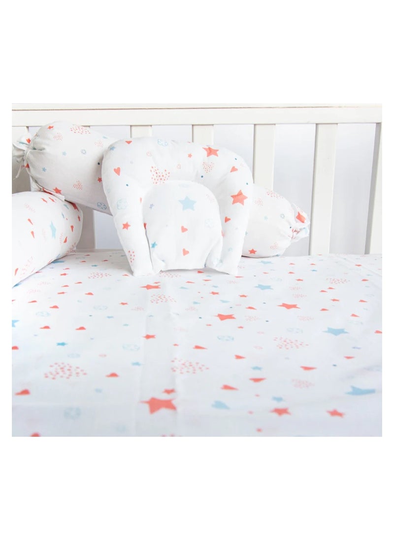 Yellow Doodle - Yellow Doodle Cot Bedsheet Set - Fairy Dust - Image 1