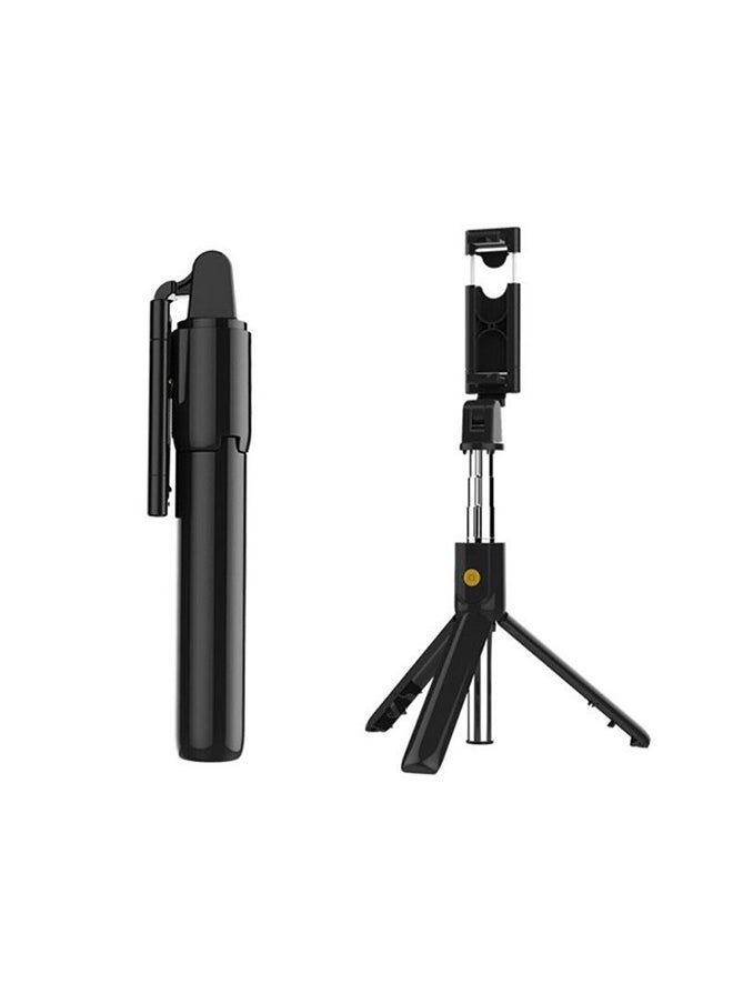 Generic - 5-Section Extendable Selfie Stick/3D Tripod Stand with Remote Control Black - Image 1