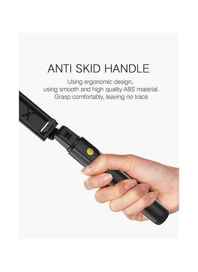 Generic - 5-Section Extendable Selfie Stick/3D Tripod Stand with Remote Control Black - Image 1