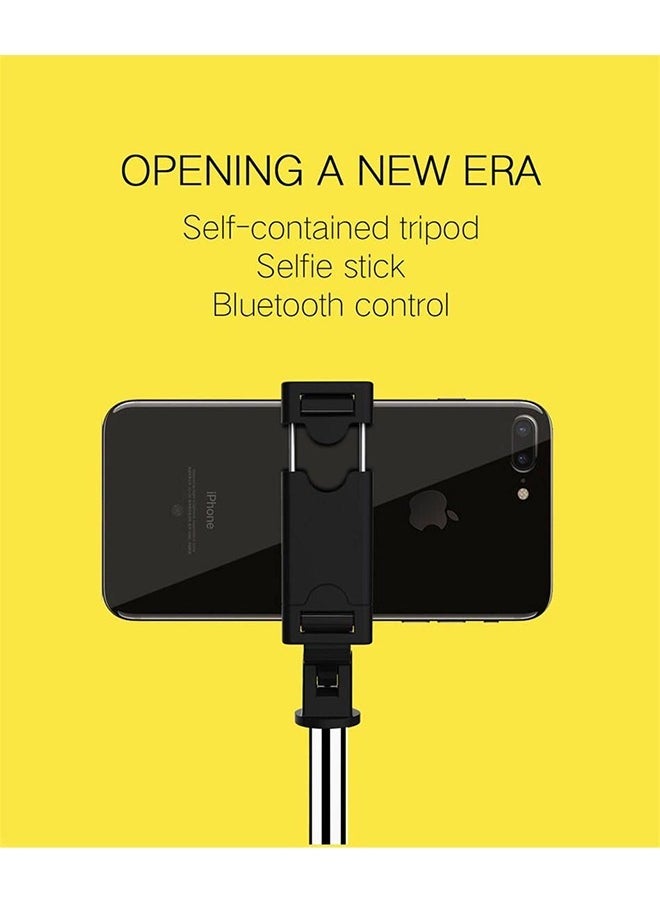 Generic - 5-Section Extendable Selfie Stick/3D Tripod Stand with Remote Control Black - Image 1